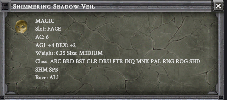 SHIMMERING SHADOW VEIL item card